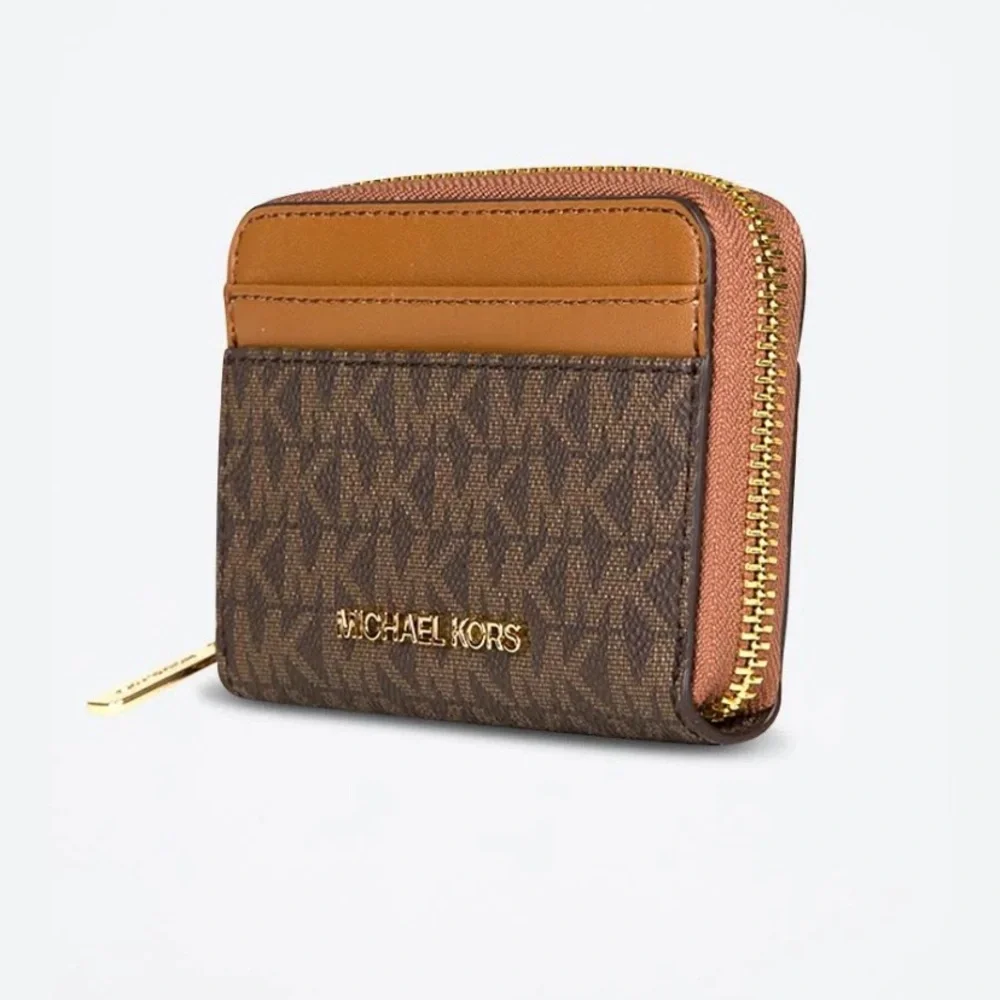 NWT Michael Michael Kors Medium Logo Zip-Around Card Case - Picture 2 of 4